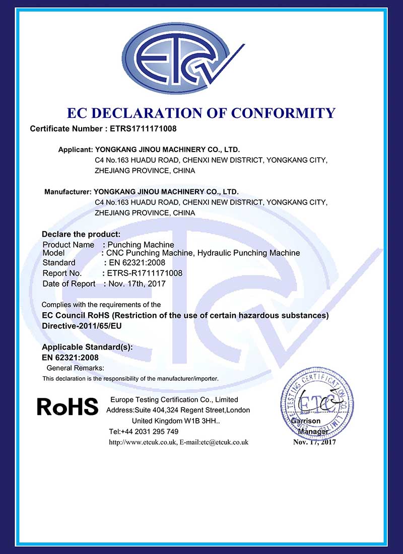 长沙RoHS Certificate